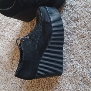 Women's High Platform Black Booties